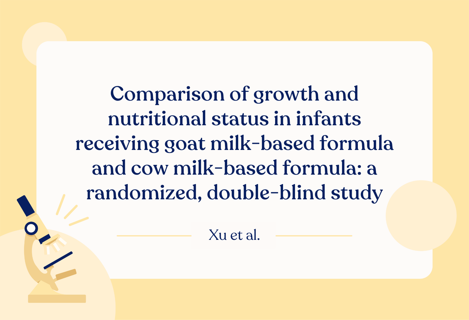 Goat milk and cows milk based formula comparison