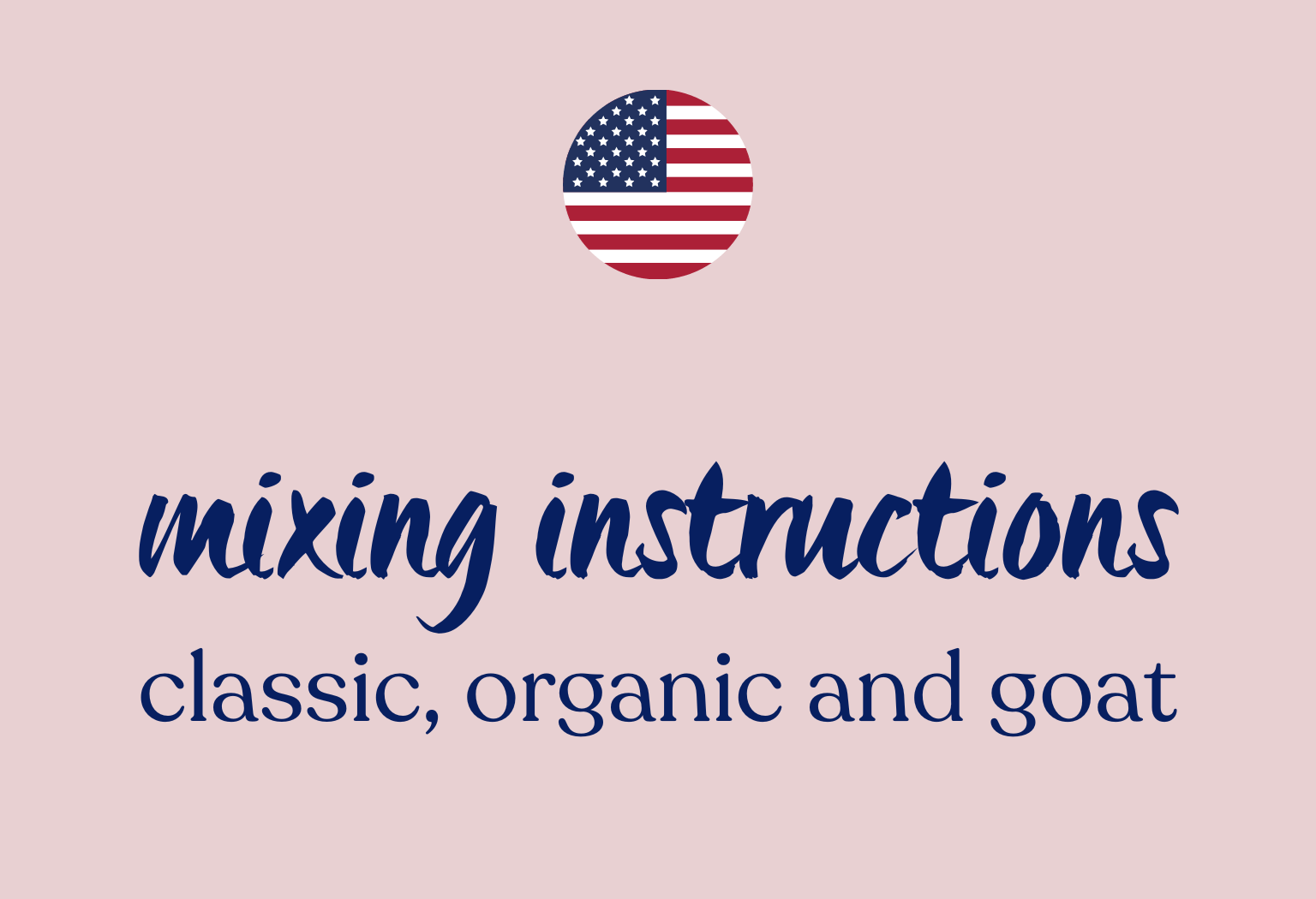 Kendamil Mixing Instructions - Classic, Organic & Goat