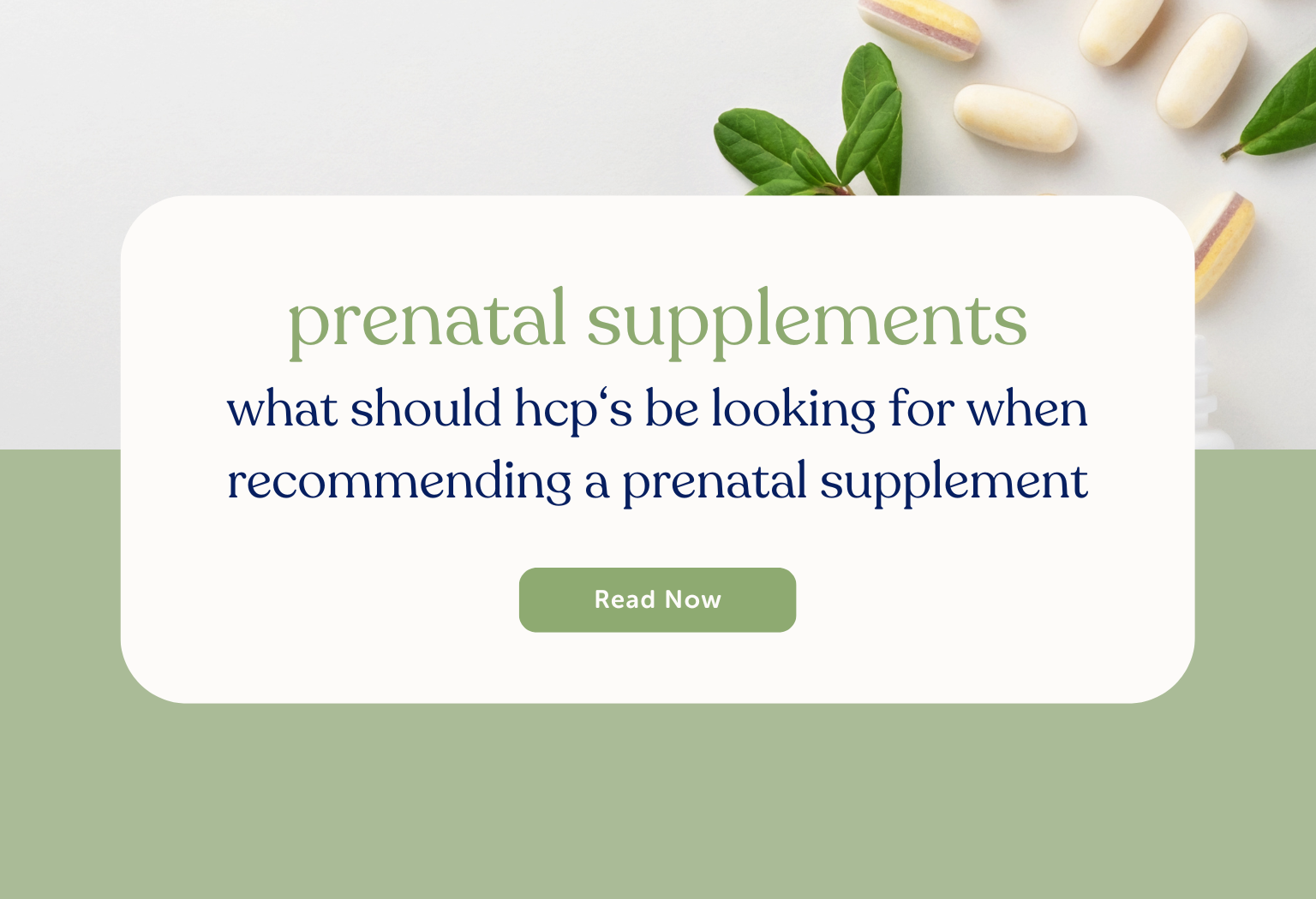 Recommending a Prenatal Supplement