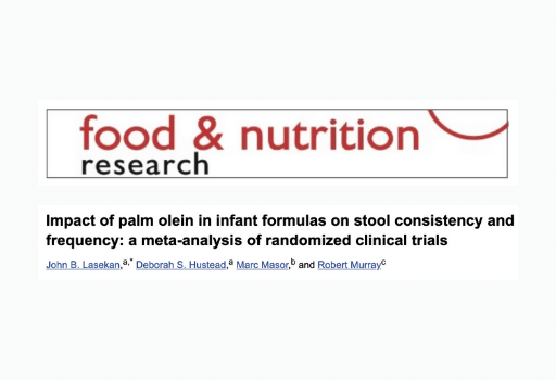 Summary: Impact of Palm Olein in infant formulas on stool consistency and frequency: a meta-analysis of randomised clinical trials