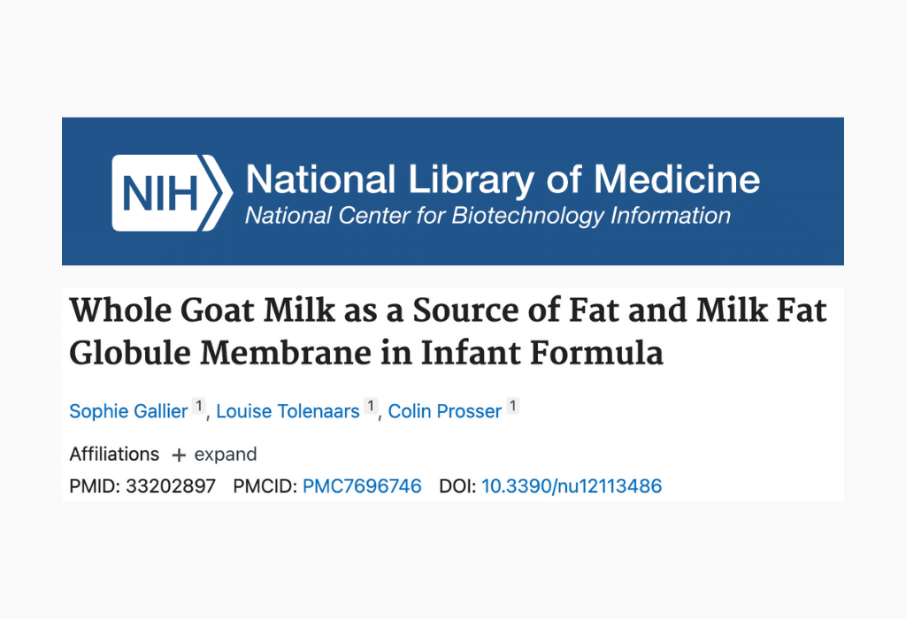 Summary: Whole Goat Milk as a Source of Fat and Milk Fat Globule Membrane in Infant Formula