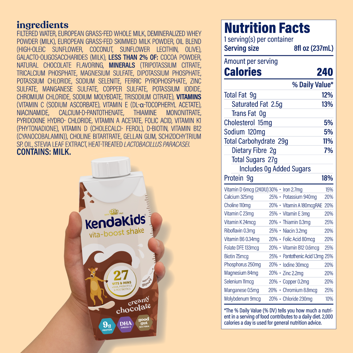 Kendakids Vita-Boost Shake Creamy Chocolate