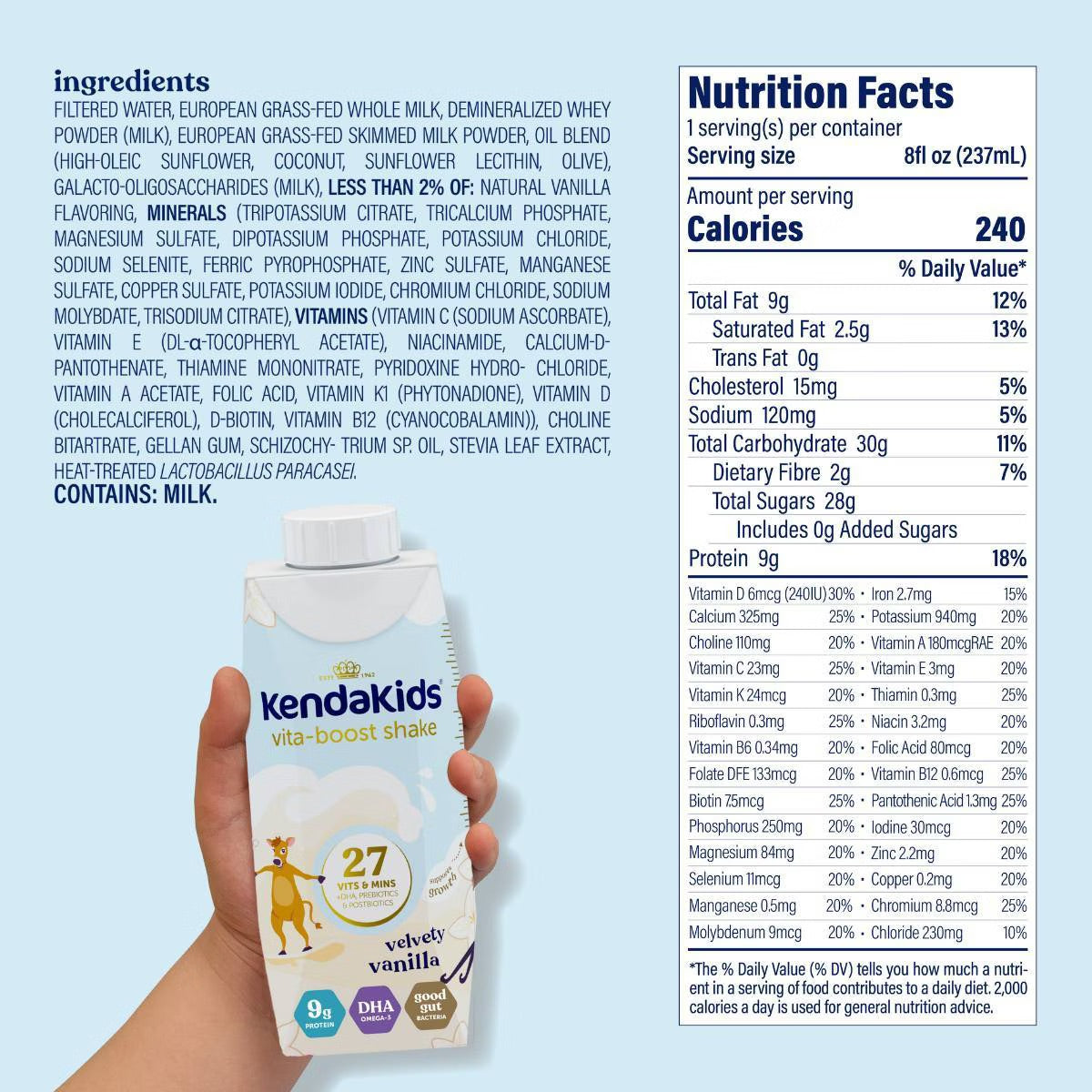 Kendakids Vita-Boost Shake Velvety Vanilla