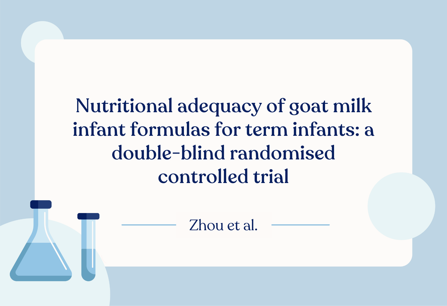 Goat milk infant formula
