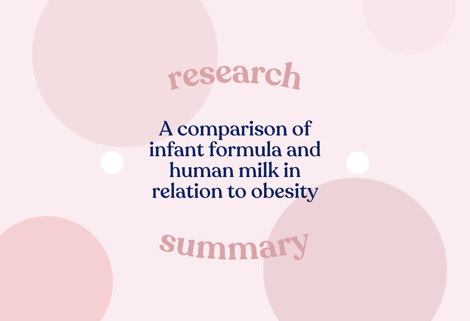 A comparison of infant formula and human milk in relation to obesity